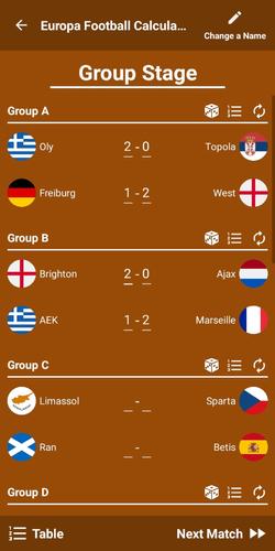 Europa Football Calculator 23 captura de pantalla 2