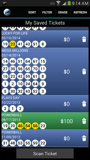 Connecticut Lottery Scanner экрана 1