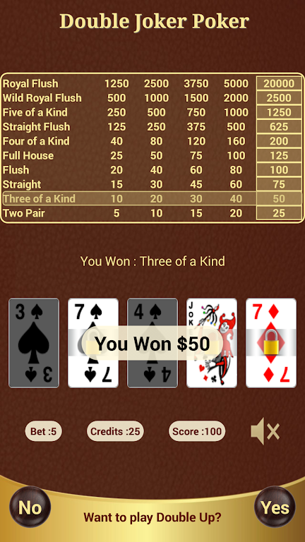 Double Joker Poker Screenshot 2