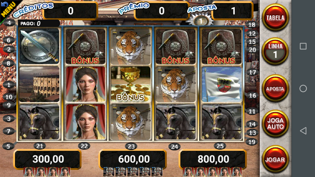 Gladiador Slot Caça Níquel captura de pantalla 1