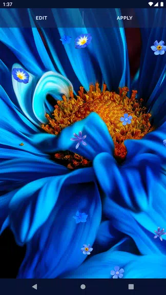 Blue Flowers Live Wallpaper zrzut ekranu 4