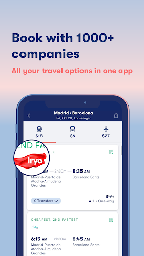 Omio: Train and bus travel app screenshot 3