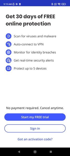 McAfee Security: Antivirus VPN स्क्रीनशॉट 2