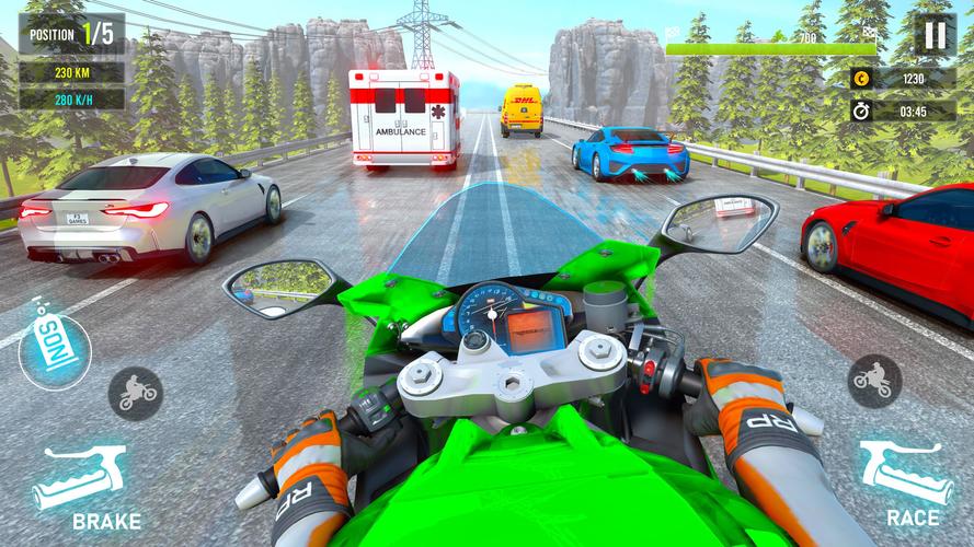 Moto Traffic Bike Race Game 3d ကိုဖန်သားပြင်4