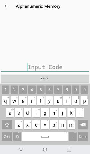 Alphanumeric Memory Screenshot 2