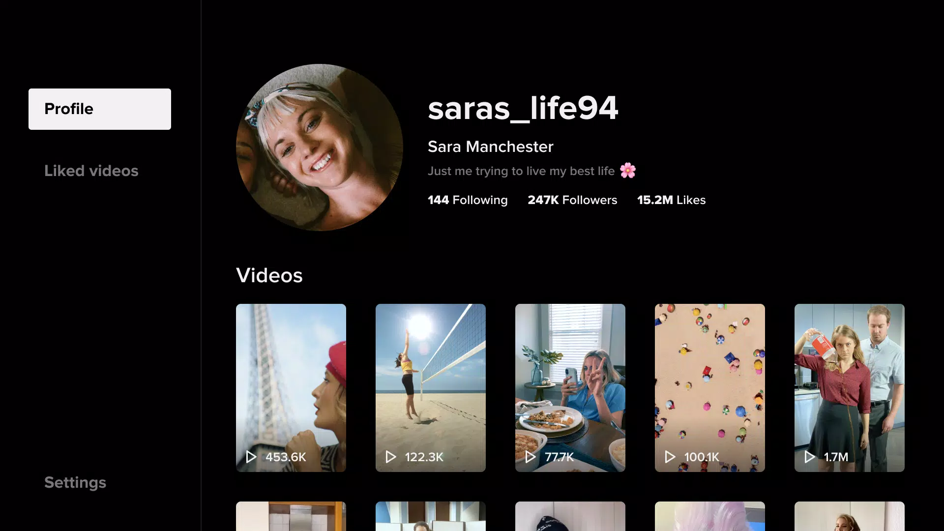 TikTok for Android TV Screenshot 4