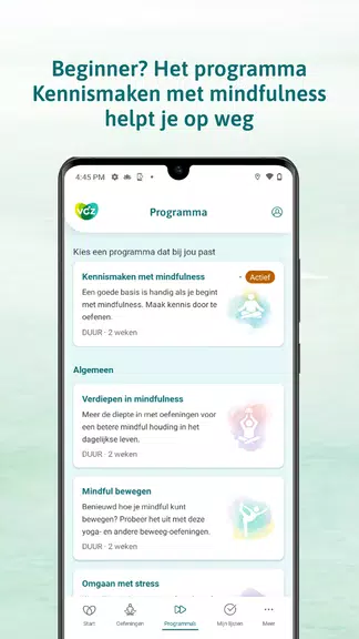 VGZ Mindfulness Coach zrzut ekranu 3
