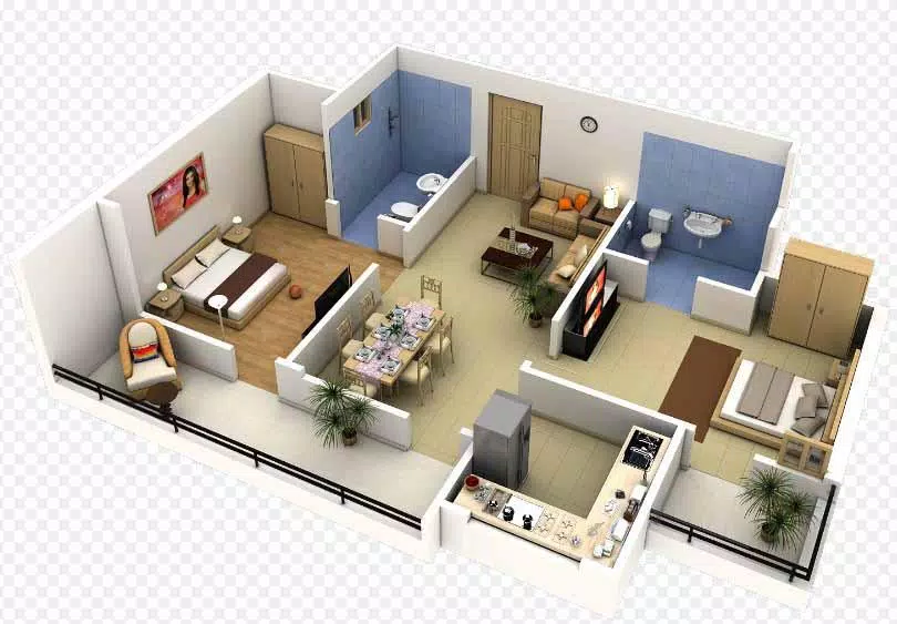 3D small house design स्क्रीनशॉट 1