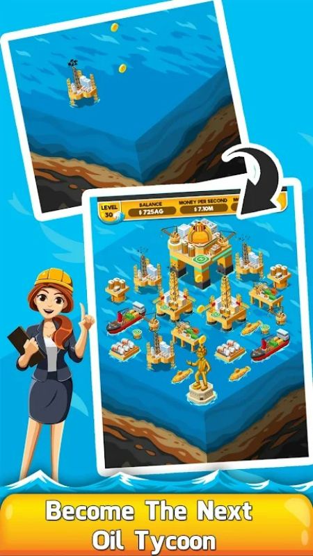 Oil Tycoon 2: Idle Miner Game 스크린 샷 3