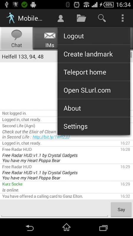 ภาพหน้าจอ Mobile Grid Client 1