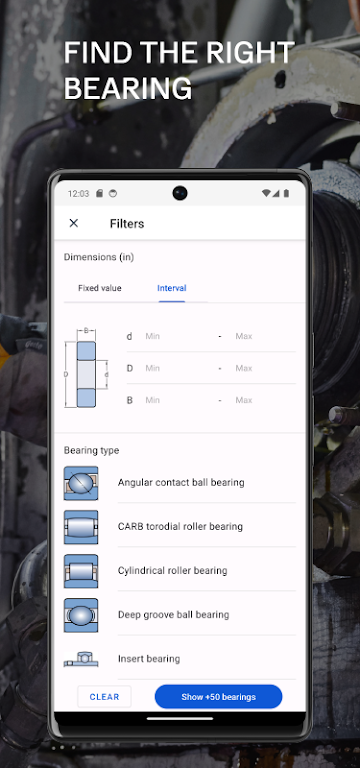 SKF Bearing Assist captura de pantalla 3