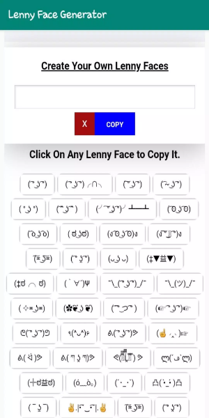Lenny Face Generator captura de pantalla 3
