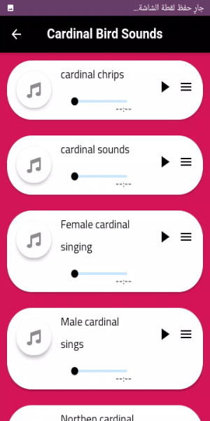Cardinal sounds and callsスクリーンショット2