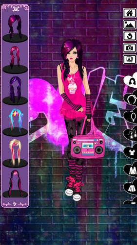 Emo dress up game 스크린 샷 2