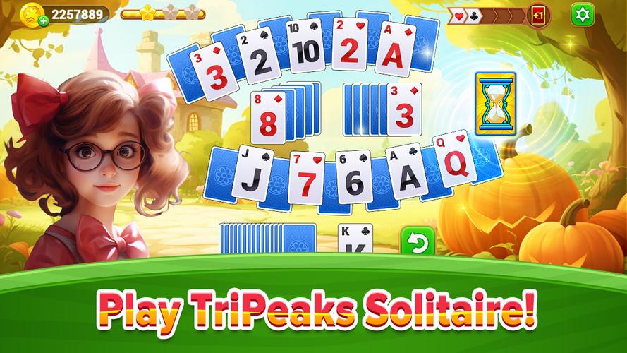 TriPeaks Solitaire Flowers Screenshot 1