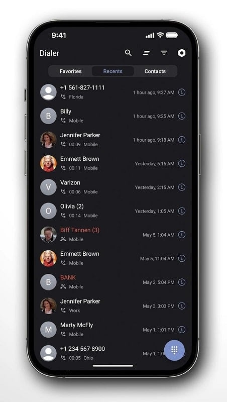 Right Dialer экрана 3