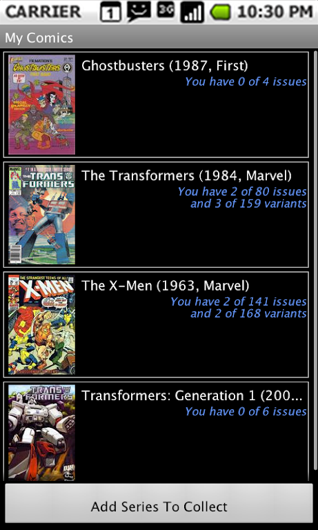 Comic Checklist Lite应用截图第1张