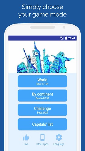Capitals of the countries Quiz Screenshot 4