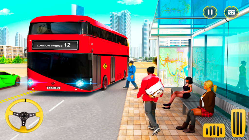 City Coach Bus Driving Sim 3D屏幕截圖1