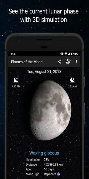 Phases of the Moon Pro ảnh chụp màn hình 1