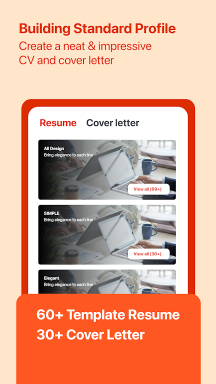 Cover Letter for Job App 스크린 샷 1