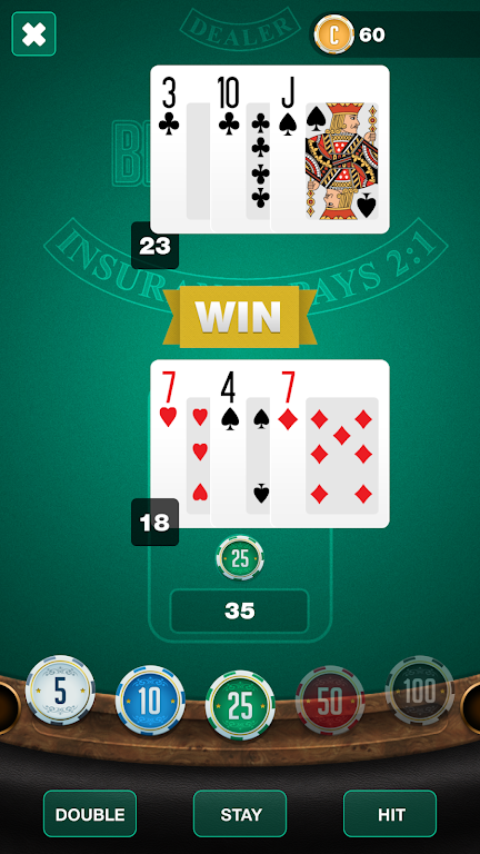 BlackJack TwentyOne ảnh chụp màn hình 2