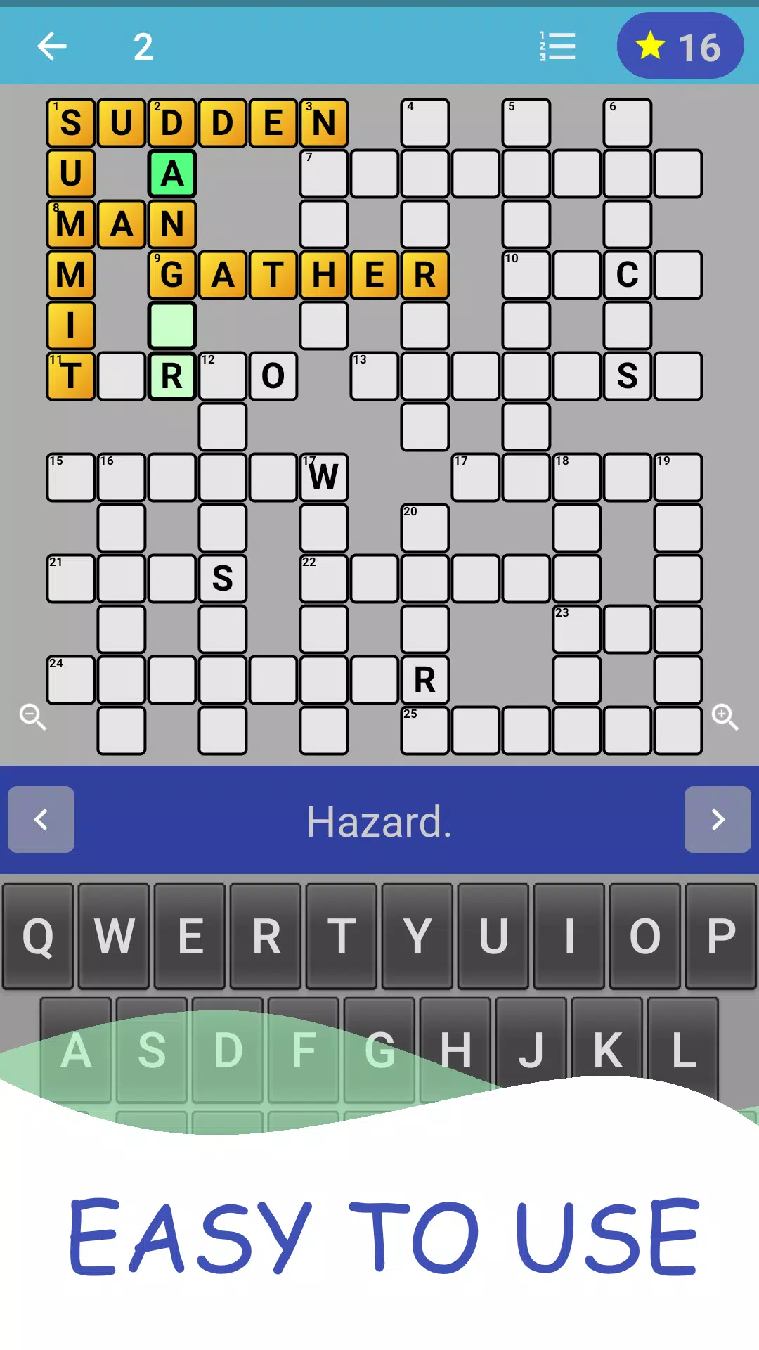 English Crossword puzzle 스크린 샷 2
