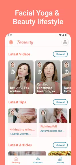 Face Yoga Exercise - Faceauty屏幕截圖1