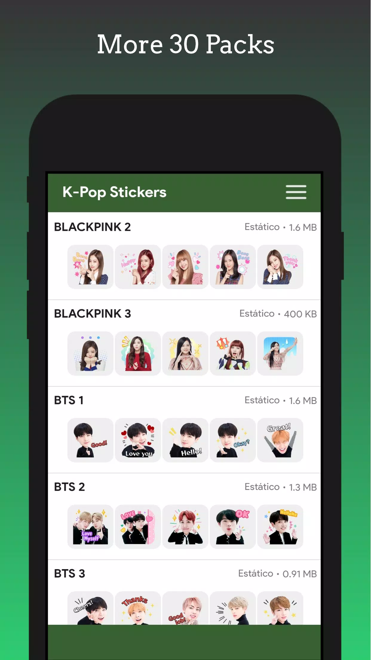 Stickers - KPop Korean BT24 Скриншот 2