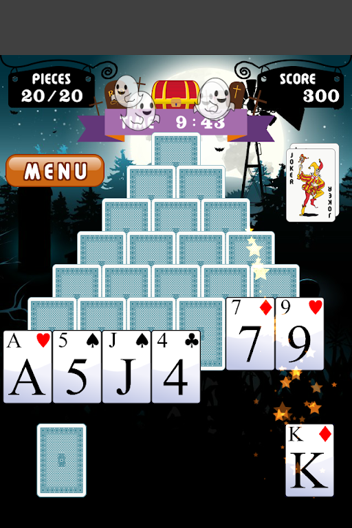 Pyramid Solitaire on Halloween屏幕截圖4