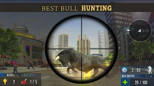 Angry Bull Attack Shooting screenshot 2