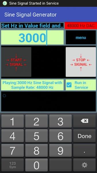 Sine SignalnGenerator Capture d’écran4