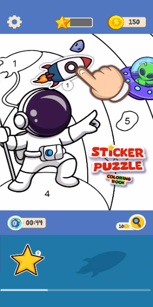 Sticker Puzzle - Coloring Book Captura de tela 1