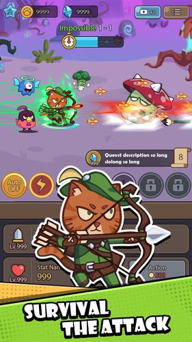Cat Legend: Idle RPG War Screenshot 2