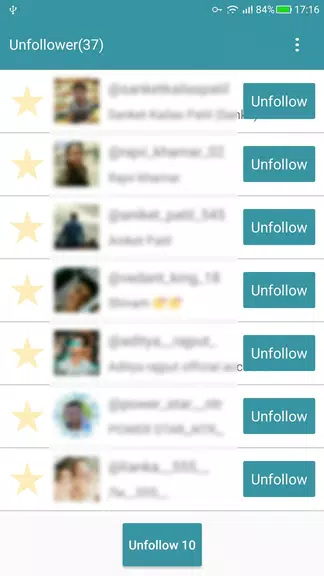 Unfollow Users Cleaner ကိုဖန်သားပြင်4