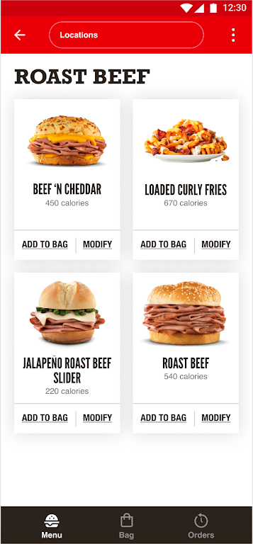 Arby's Fast Food Sandwiches Screenshot 2