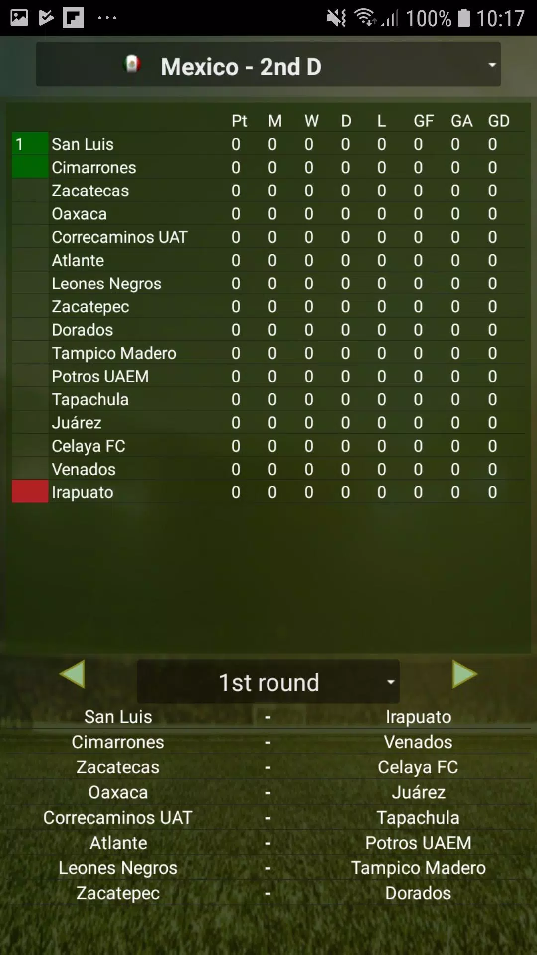 Cyberfoot экрана 3