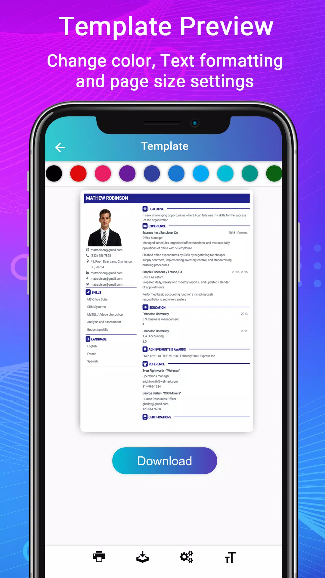 Resume Builder App, CV maker屏幕截圖4
