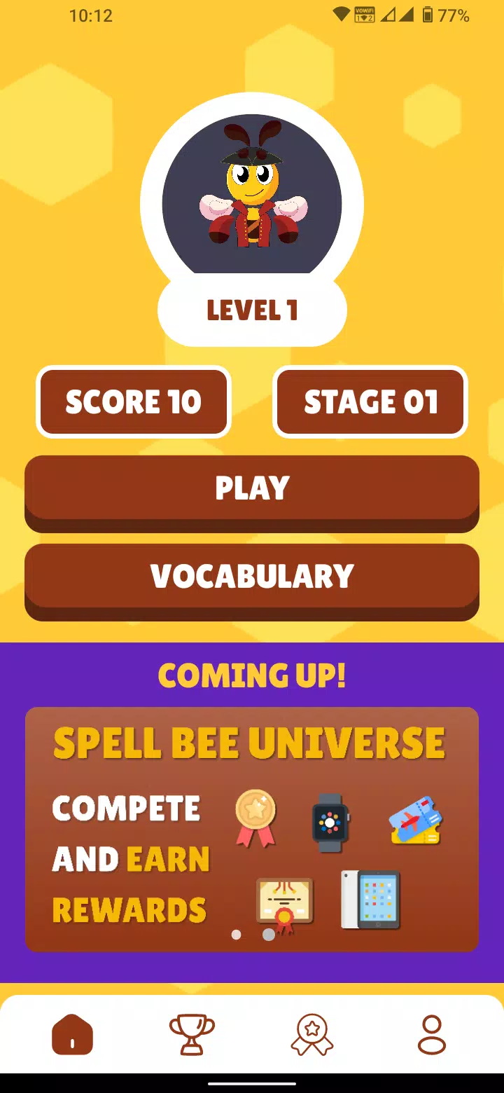 SpellBee Universe экрана 1
