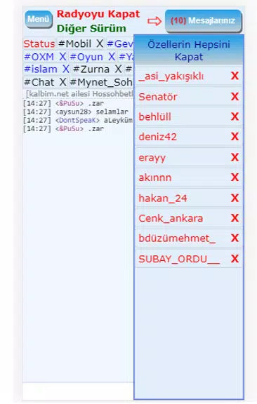 Mirc Sohbet Chat Odaları Capture d’écran2