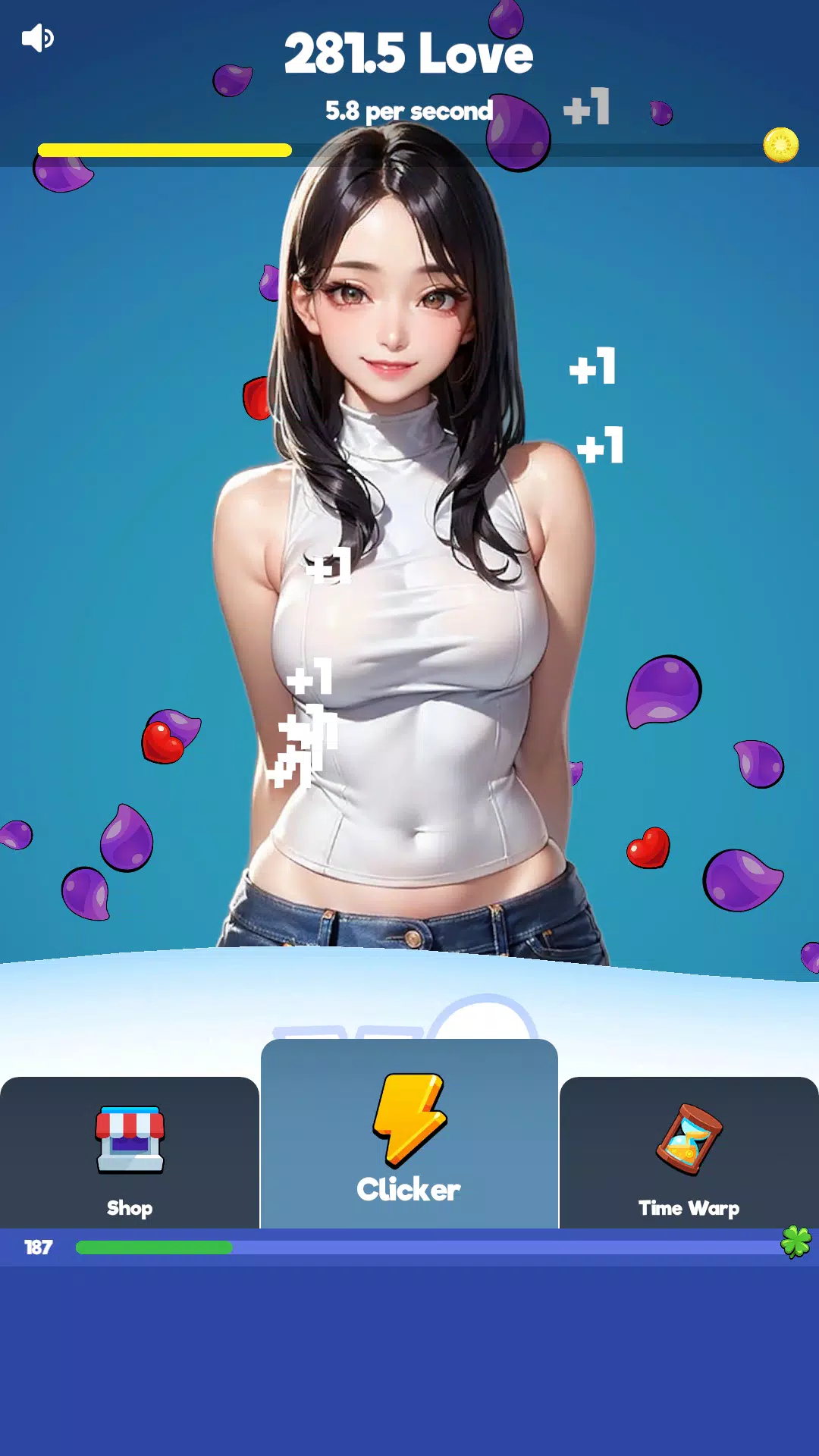 Screenshot Sexy touch girls: idle clicker 1