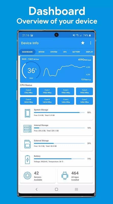 Device Info: System & CPU Info স্ক্রিনশট 3