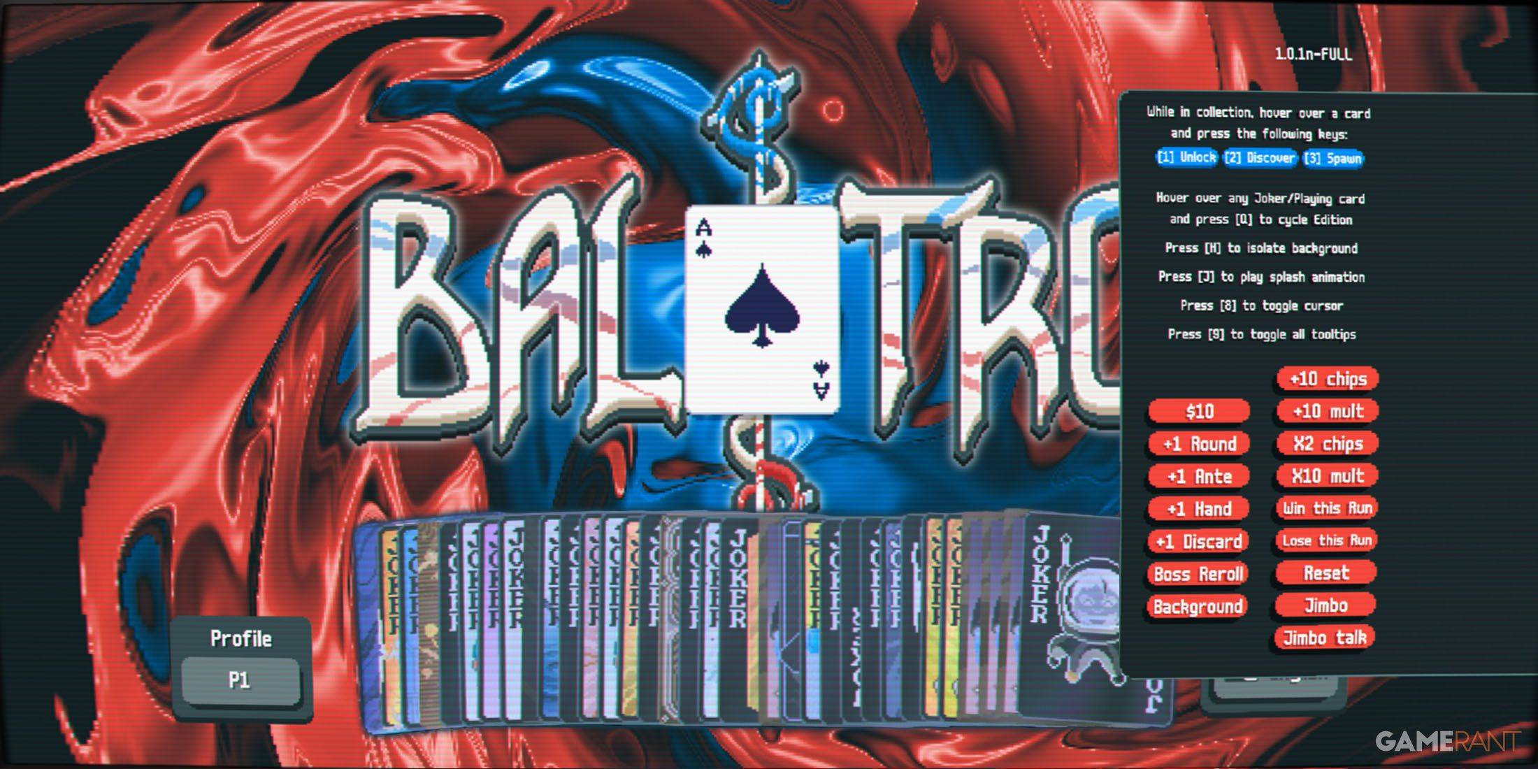 Cheating เปิดตัวใน Balatro: Debug Menu Secrets เปิดเผย
