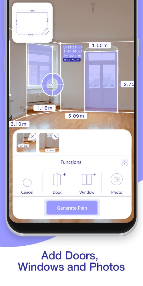 ภาพหน้าจอ AR Plan 3D Tape Measure 2