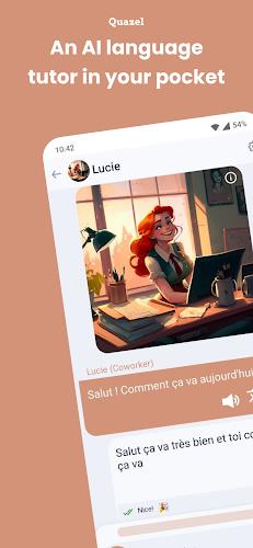 Quazel - AI Language tutor captura de pantalla 1