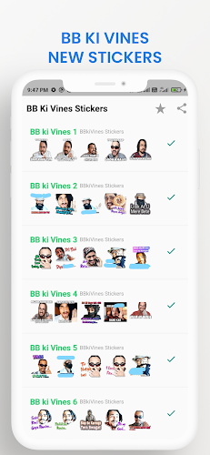 BB Ki Vines Stickers captura de pantalla 1