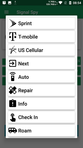 ภาพหน้าจอ Signal Spy 2