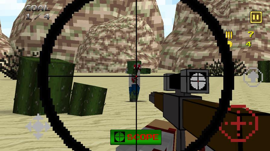 Pixel Sniper 3D captura de pantalla 3