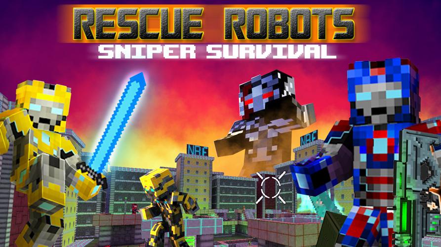 Rescue Robots Sniper Survival captura de pantalla 1