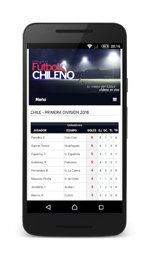 Live Chilean Soccer屏幕截圖1